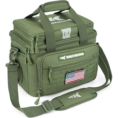 KastKing Karryall Fishing Tackle Bags for Saltwater or Freshwater Fishing - Water Resistant Material - Fishing Gear Storage - Medium Green