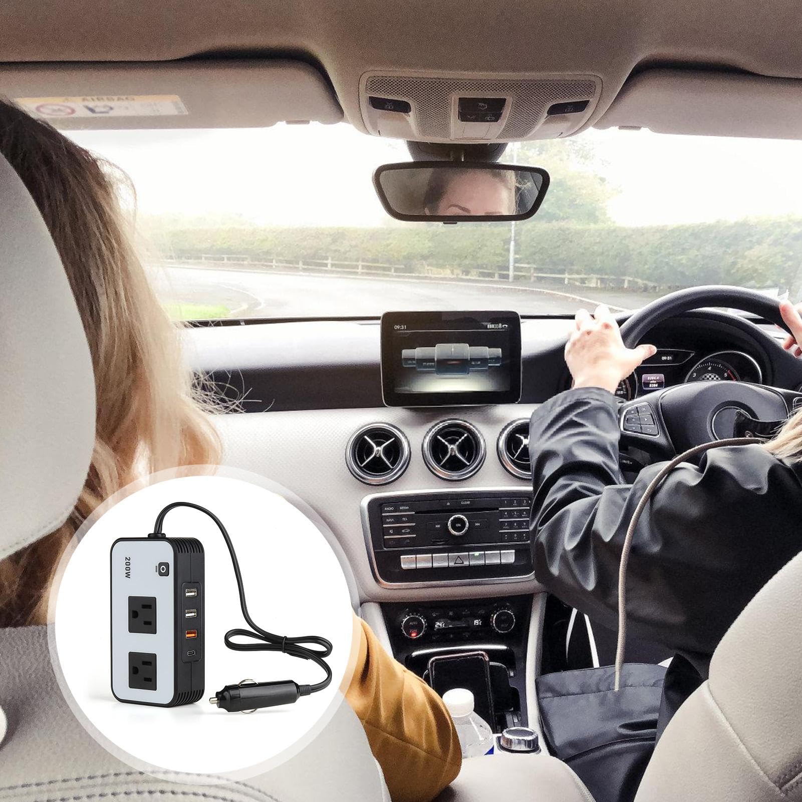 Convertitore di uscita 'adattatore per per auto, adattatore di