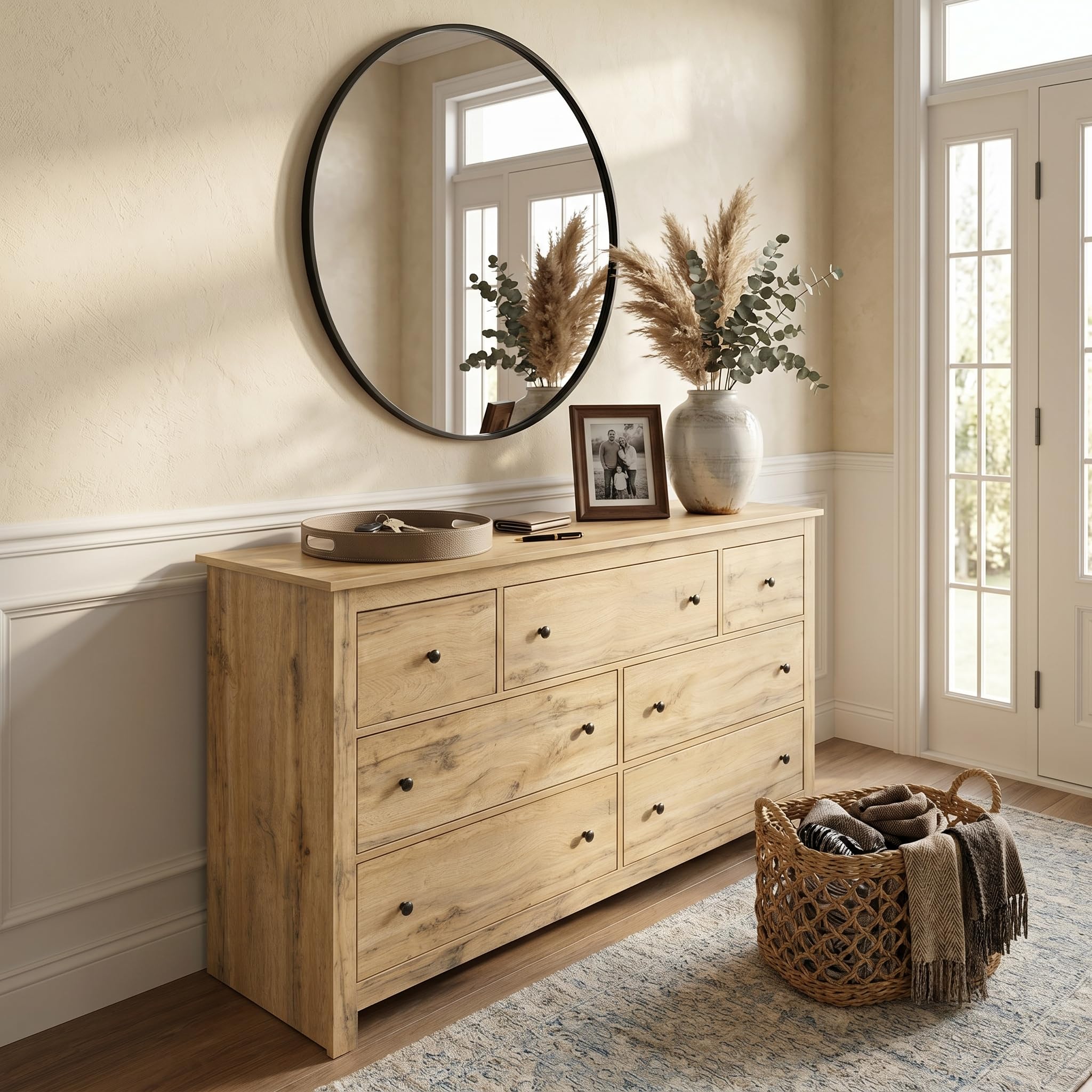 Cassettiera in legno, per corridoio, 152 x 40 x 89 cm (L x P x A)