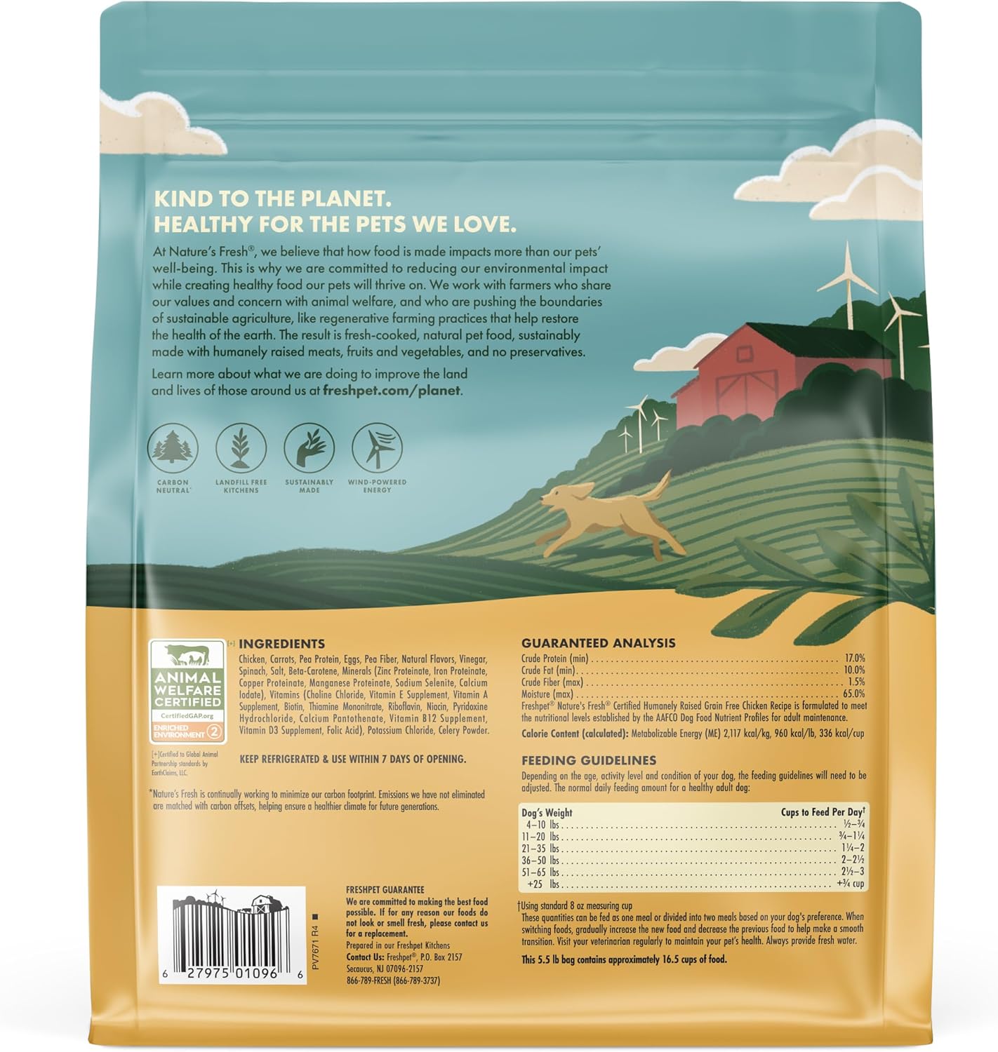Freshpet Fresh Dog Food, Fresh Certified Humanely Raised Chicken Recipe, 5.5 lb.