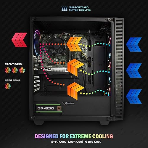 Miniatura 4 de Periphio Ember - Computadora para juegos, RGB, Intel Quad-Core i5, 16 GB de RAM, SSD de 120 GB + 1 TB 7200 RPM HDD, PC para juegos Windows 10,