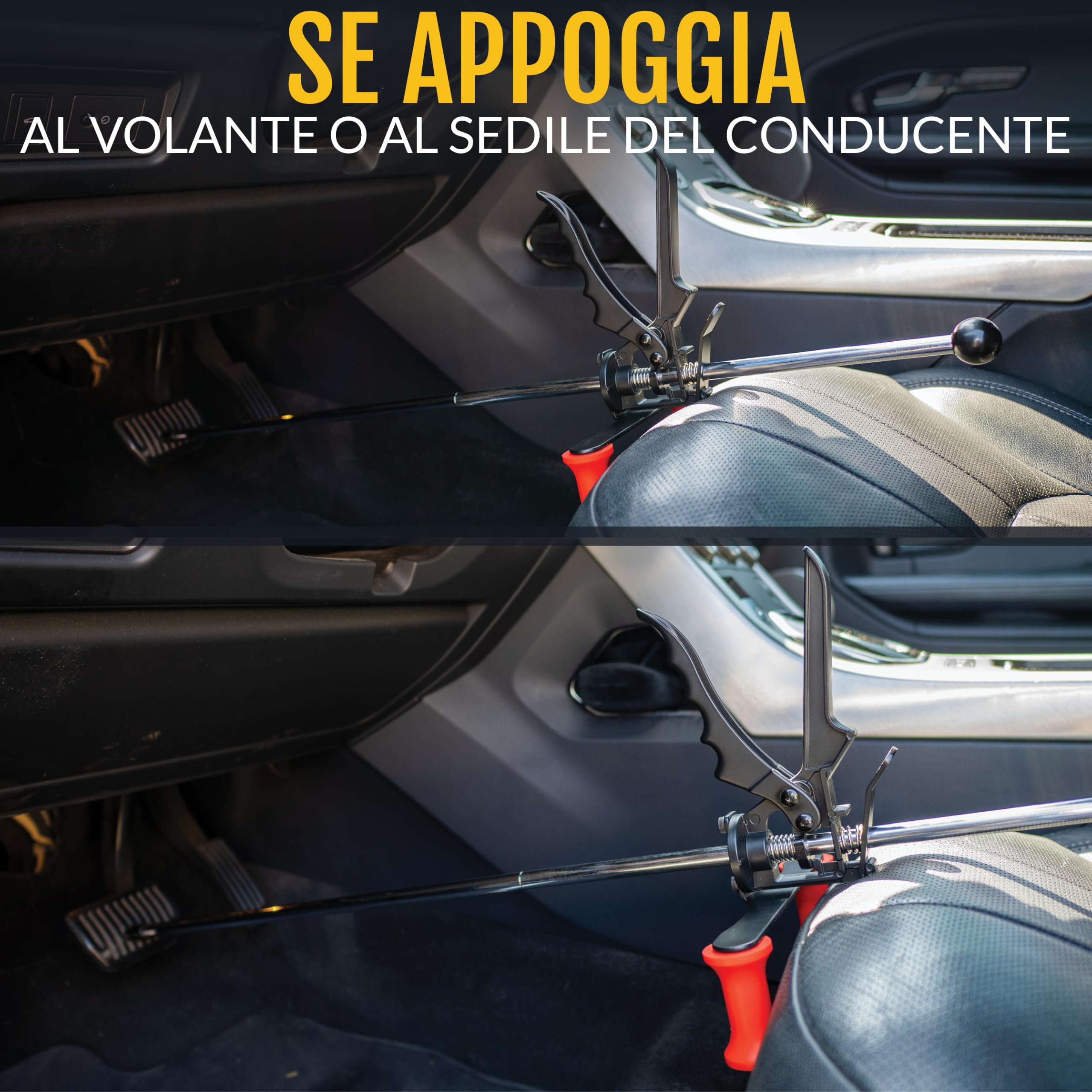 Porta Volante Regolabile e Depressore Pedale Freno - Kit Economico per Allineamento Fai-da-Te Auto Camion SUV
