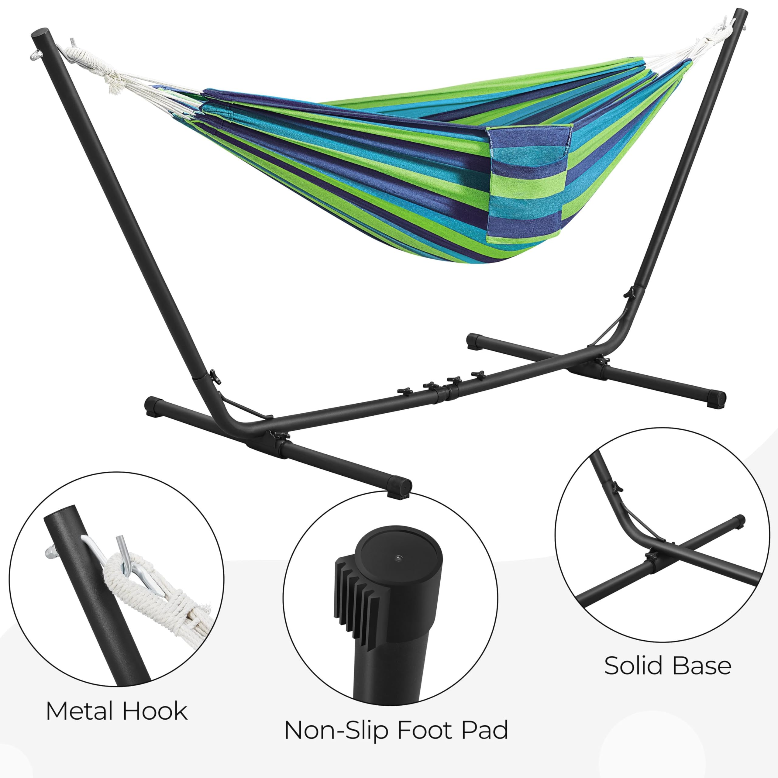 Yaheetech Hängematte 314 cm mit Metallständer Verstellbarer Max 205 kg