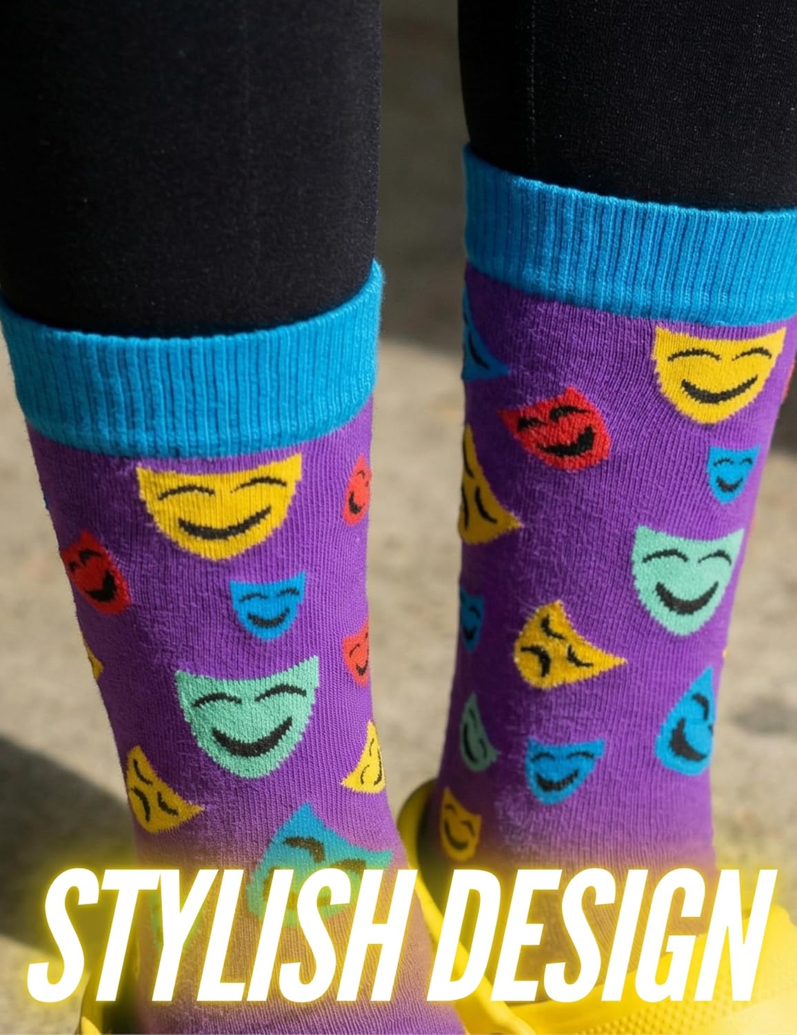 InnoBeta Theater Gifts for Women, Musical Theater Gifts for Teen Girls, One Size Crew Socks - Image 4