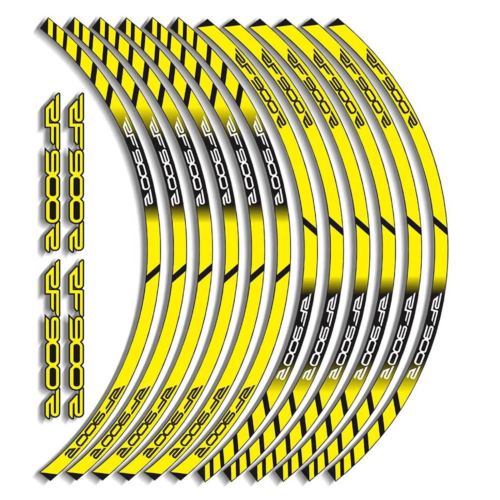 Ntpjk Yellow Sticker Part For Suzuki Rf900r Rim Sticker Wheel Hub Stripe Motorcycle Ring Waterproof Reflective(Yellow)