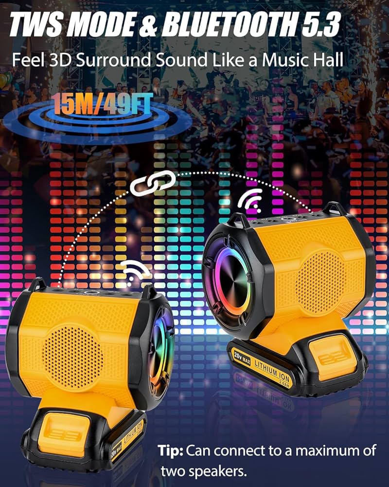Amazon.com: Taingwei Bluetooth Speaker for Dewalt 20v 60v