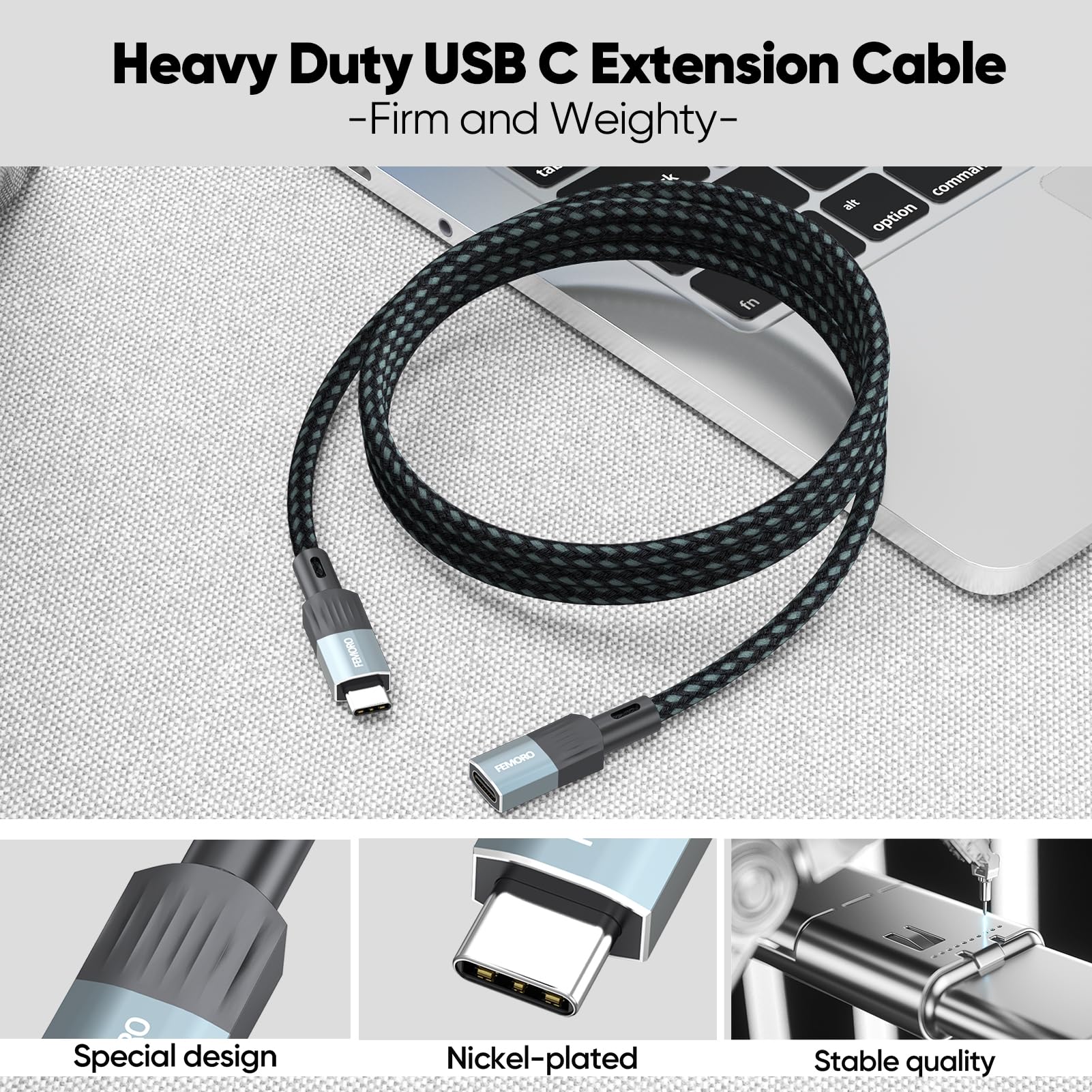 USB-C-Verlängerungskabel N36 (3 m, 1 Stück)