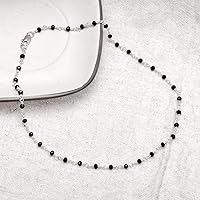 Vista 13 de Joseph Brothers Collar hecho a mano con cuentas negras y doradas para mujer, 14-24 pulgadas Oro amarillo