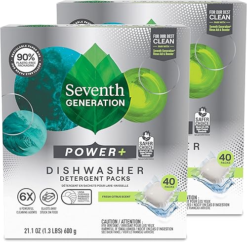 Seventh Generation Paquetes de detergente para lavavajillas, 1, 1