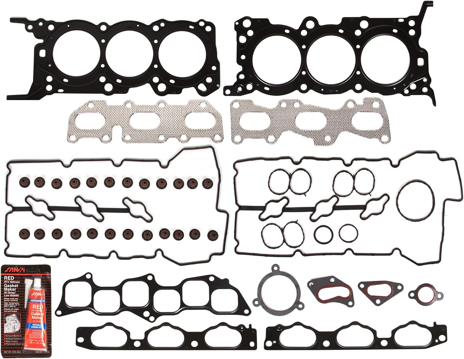 DG-8614913958 Head Gasket Set Compatible With/Replacement For 4/21/2007-09 Hyundai Sonata Santa Fe Azera Sorento 3.3 G6DB