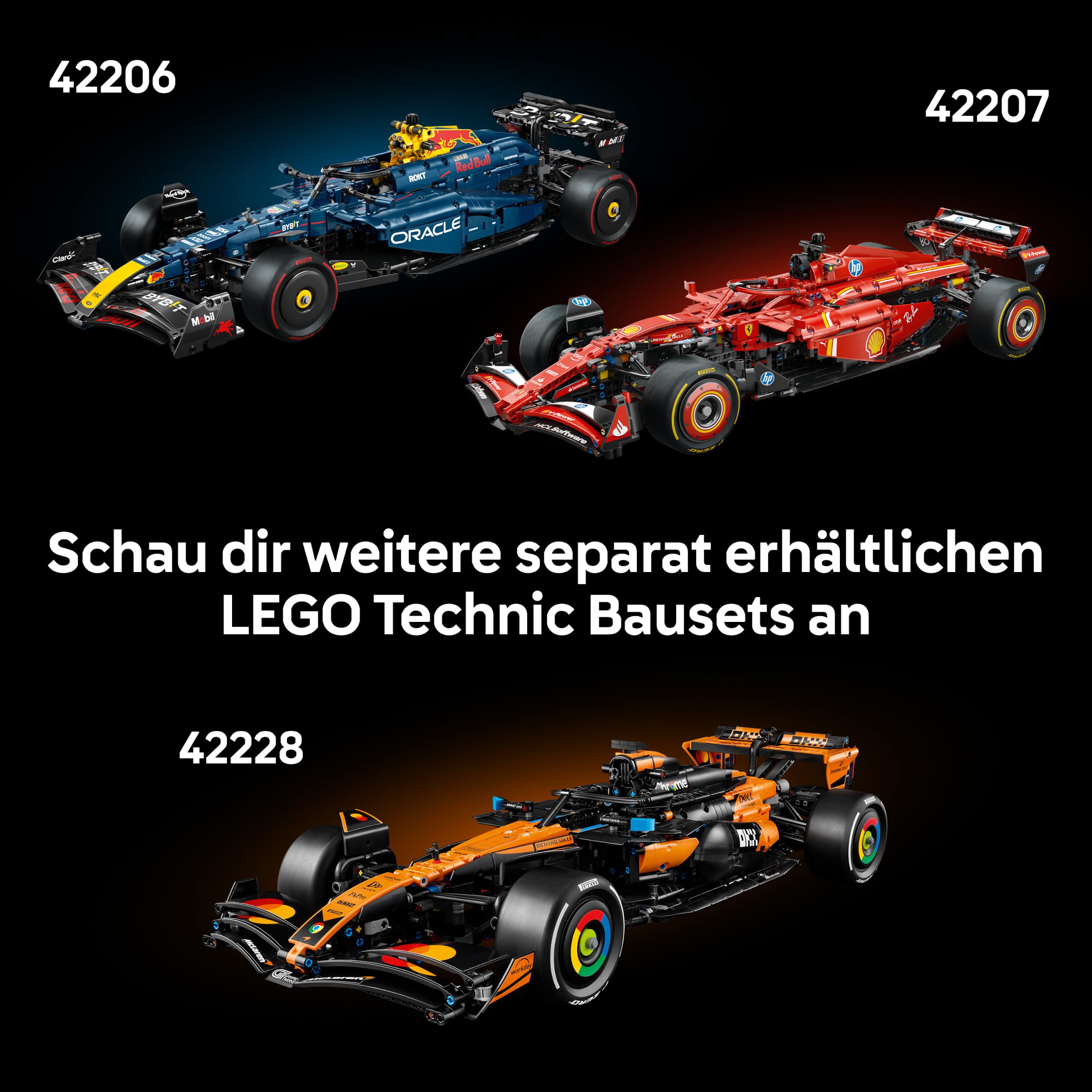 LEGO Technic Aston Martin Aramco AMR25 Formel 1 Rennwagen - Modellbau für Erwachsene - Rennauto mit V6-Motor, Differential & DRS-Aktivierung - Geschenkidee für Racing- & Motorsport Fans - 42240