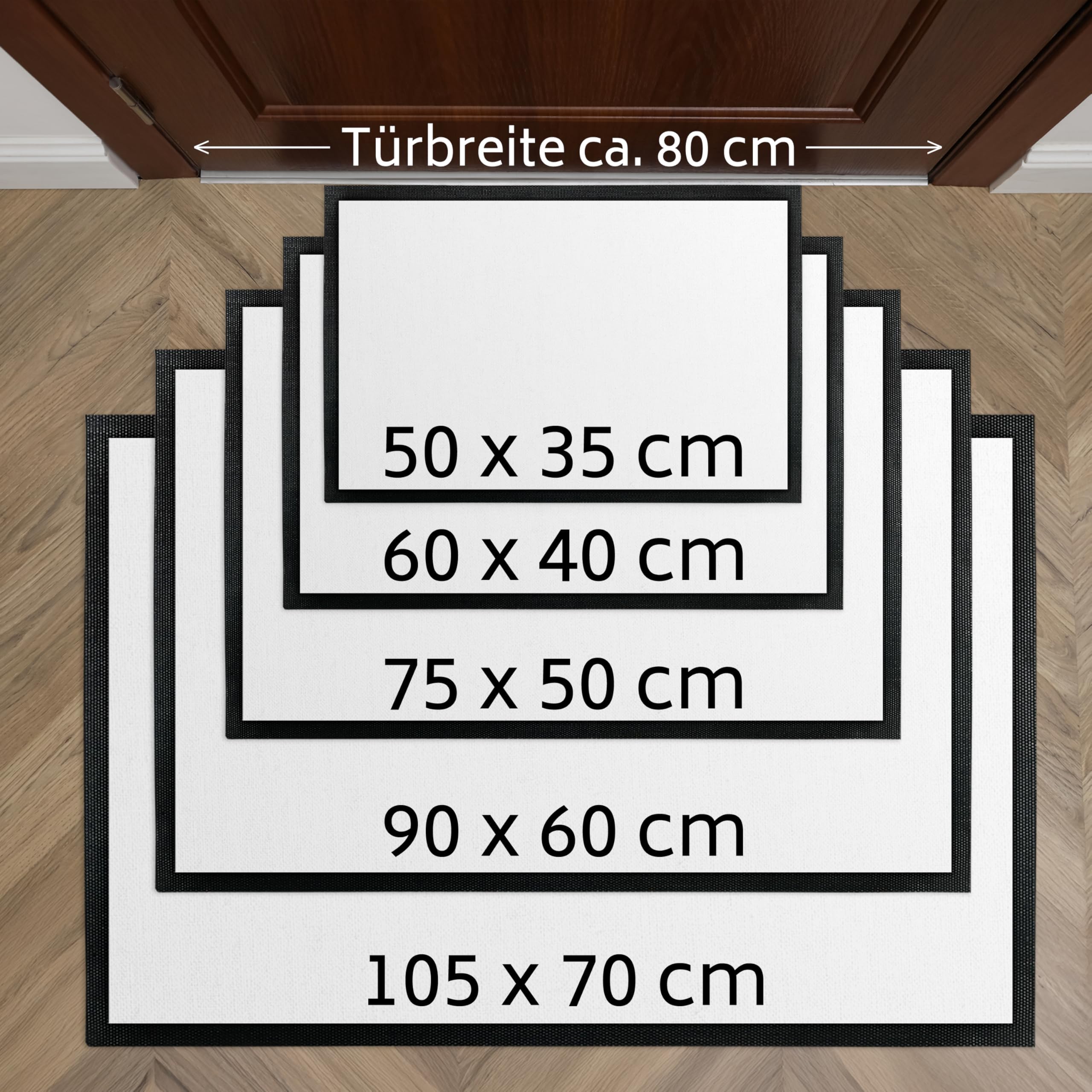 True Statements Personalisierte Fußmatte Willkommen mit Namen & Sneakers, Türmatte Innen Außen 75 x 50 cm