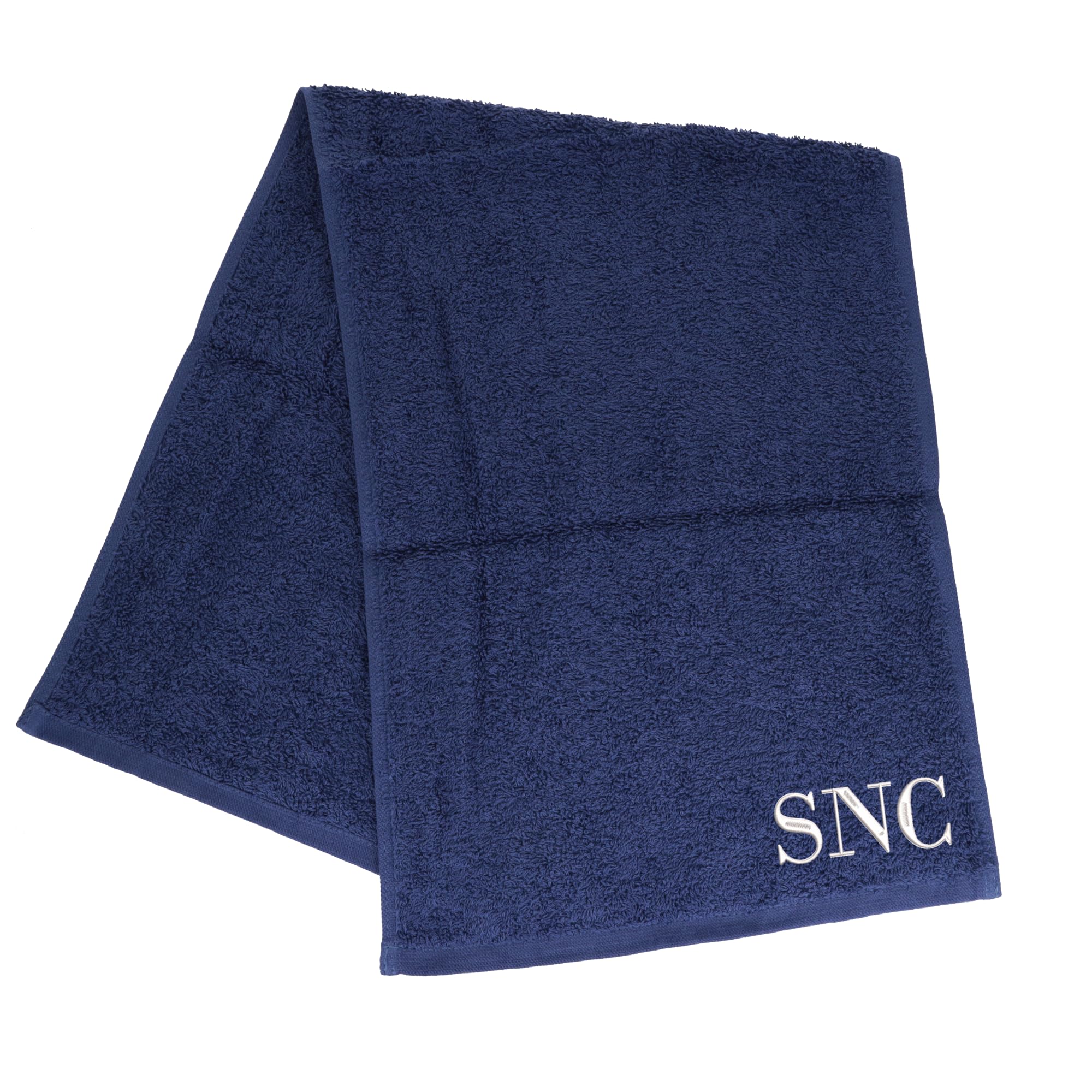 Always Looking Good Personalised Cotton Gym Towel - Embroidered Luxury Sports & Sweat Towel for Men & Women | Perfect Gym or Boxing Gift, Custom Names or Initials (Navy)
