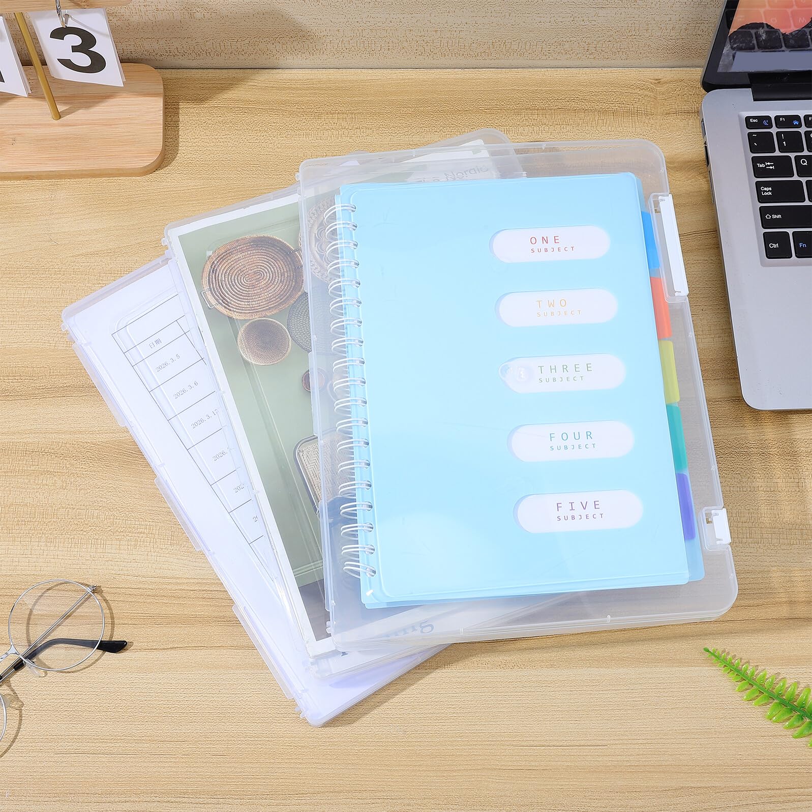 Ciieeo 6 Pezzi Scatola Archivio Documenti in Plastica Bianca A4 per Ufficio e Scuola, Organizer per Documenti con Funzione di Semplificazione e Organizzazione Bulk