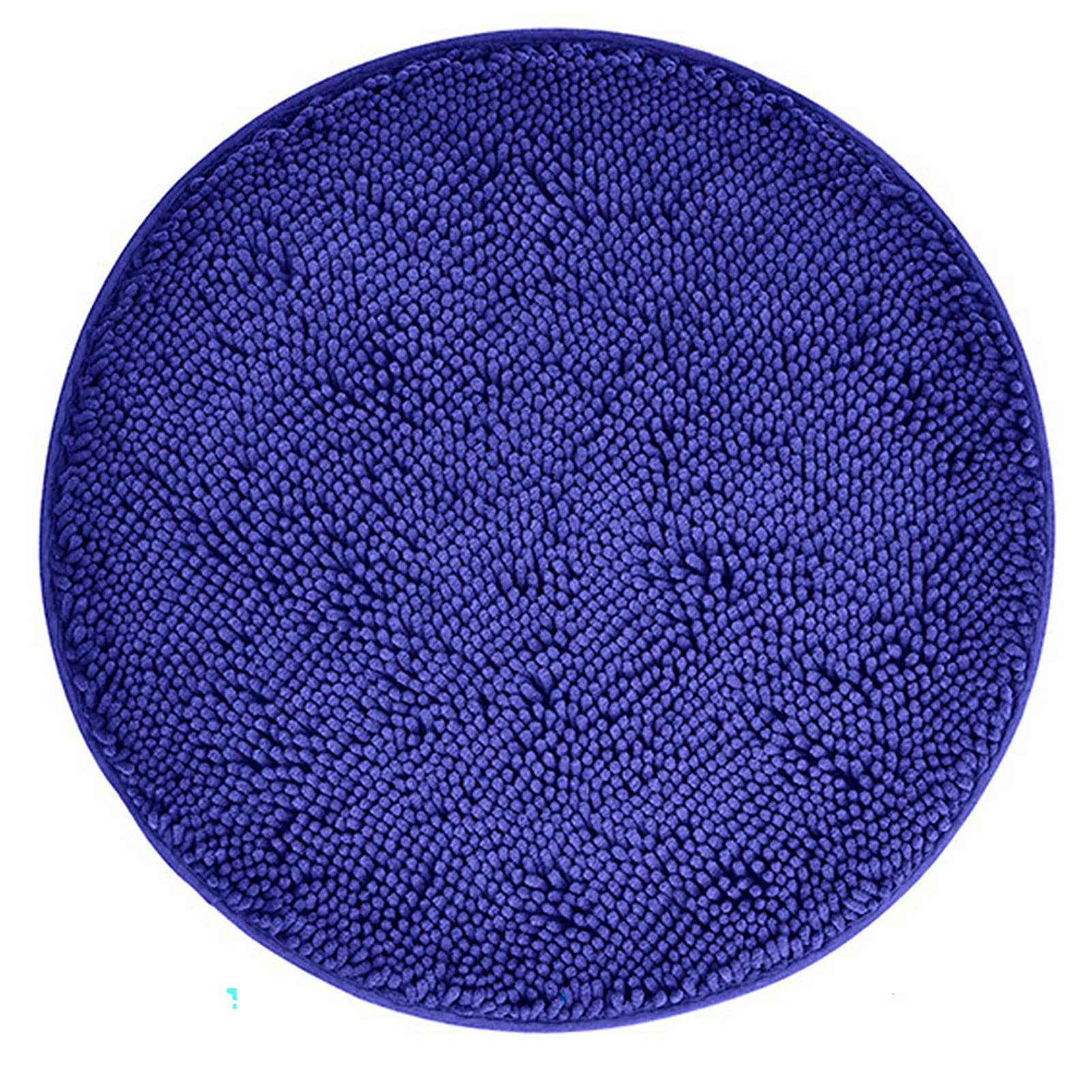 Tapis de bain rond en chenille pour une décoration de salle de bain cocooning