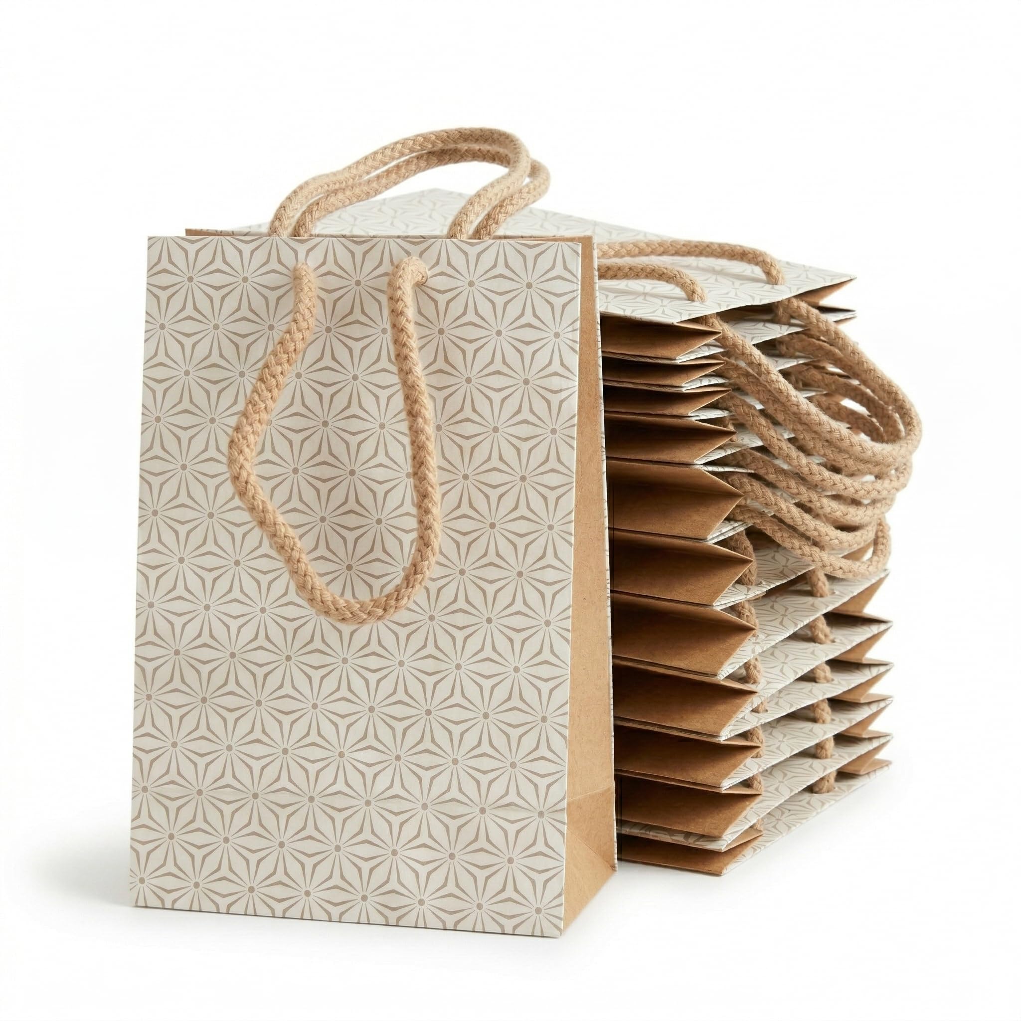 Pack of 10 Mini Gift Paper Bags with Handles Assorted Designs 7.5x5 Inch Small Return Gift Bags for Jewelry Earrings Bangles Party Favors Packaging Bags-image-32