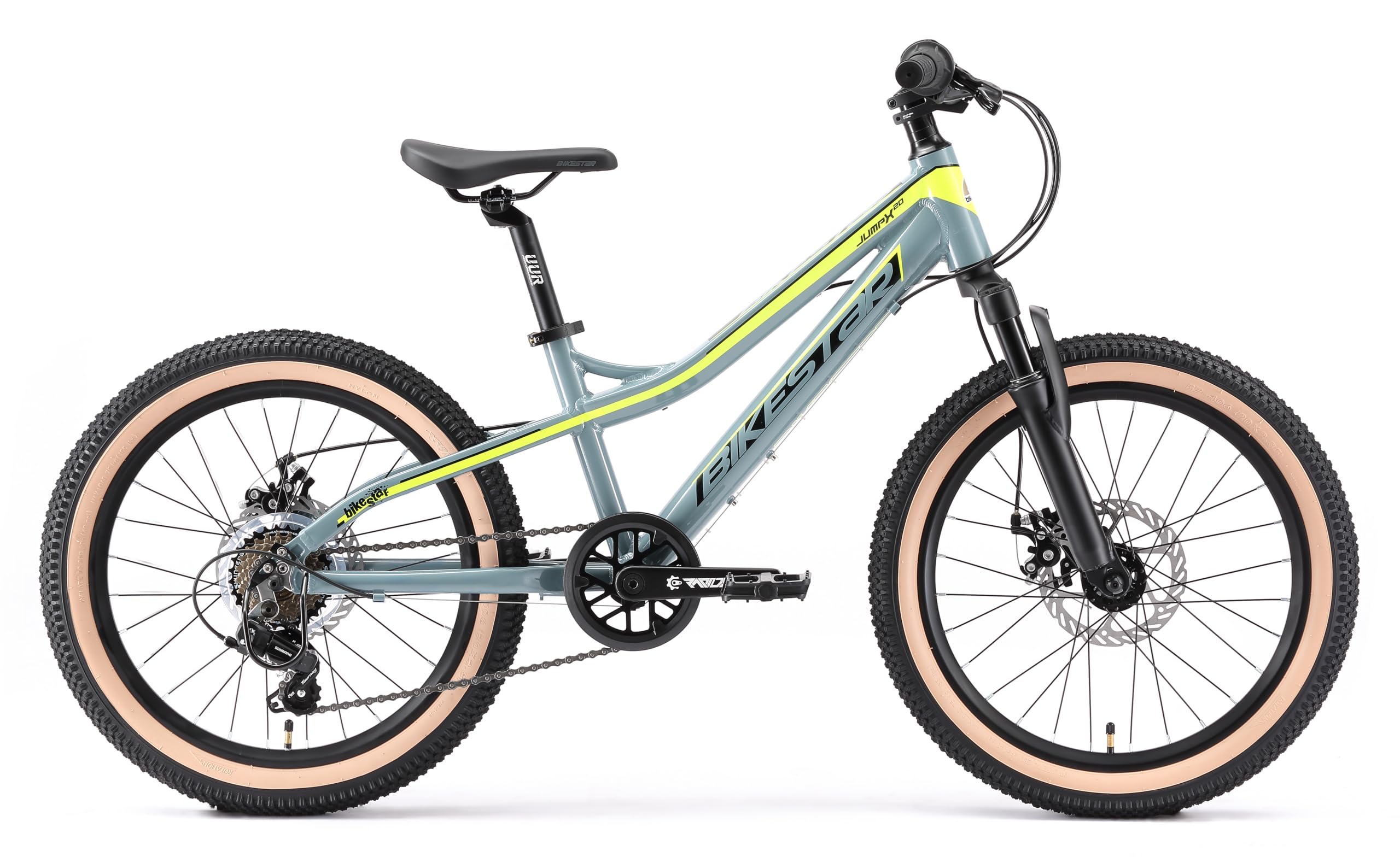 BIKESTAR VTT Vélo Tout Terrain pour Enfants de 6-9 Ans | Bicyclette 20 Pouces 7 Vitesses Shimano, Hardtail, Freins Disque, Suspension