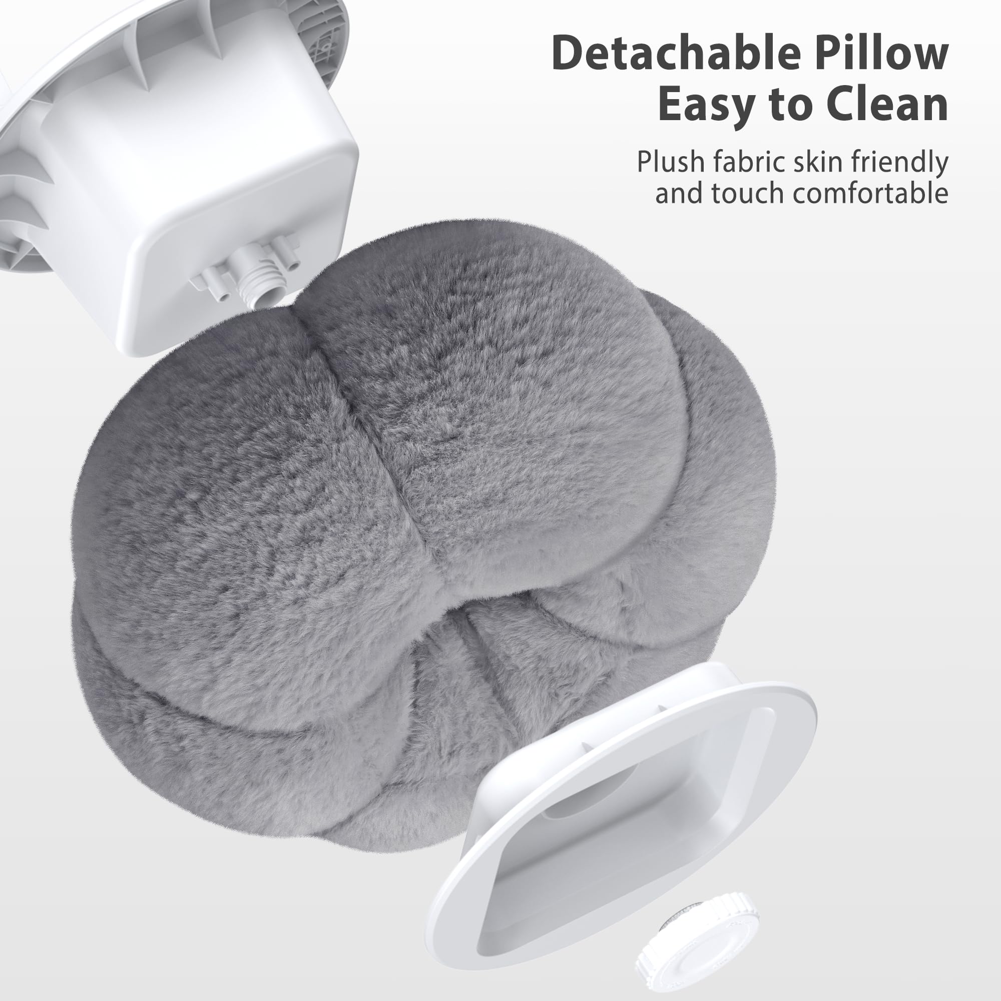 CreaDream Pumpkin - Supporto per cuscino da tablet per Kindle, regolabile, con ciotola per snack rimovibile, compatibile con tablet da 4,7"-13", iPad, iPhone, Samsung Tabs, grigio