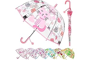 Clear Bubble Umbrellas: Kids Umbrella for Rain, Safety Dome Windproof Umbrella for Girls and Boys
