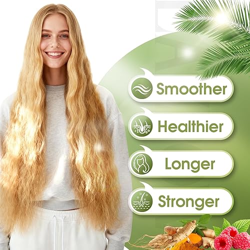 Miniatura 6 de Suplemento para el Crecimiento del Cabello, Biotina 10000mcg, 32-en-1 con Vitamina A, B3, C, Magnesio, Calcio, Productos para el Crecimiento del