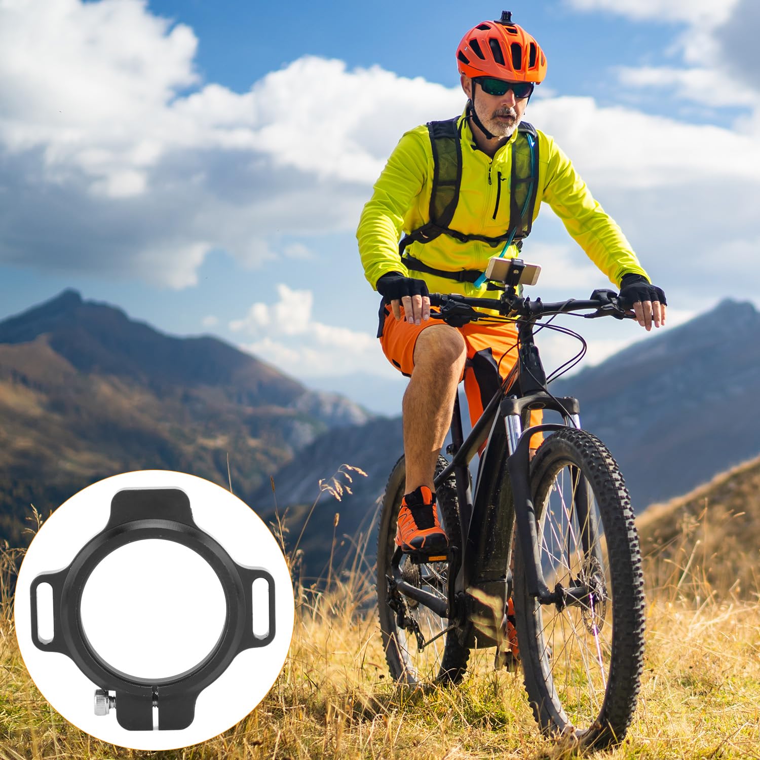 Precargador de Manivela Ajustador de Plato de Bicicleta de Aleación de Aluminio Husillo 28,99 mm Anillo Roscado Negro