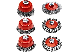 4 1/2 inch Angle Grinder Wire Wheel Cup Brush Set with 5/8-11UNC Threaded Arbor