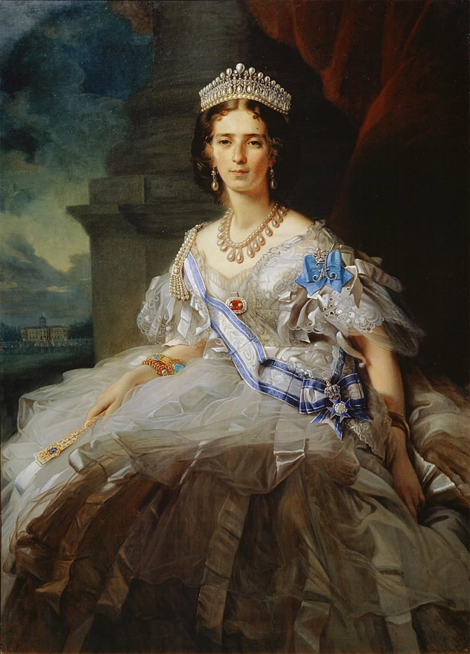 POSTERIIk Famous Animal Posters Vintage Picture Portrait of Princess Tatiana Yusupova by Xaver Winterhalter Modern Wall Decor for Home Decor 60x90cm