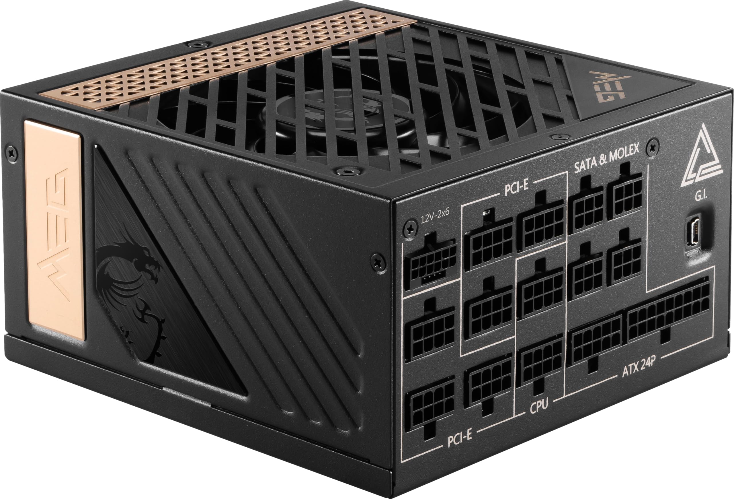 新品 MSI MEG Ai1300P PCIE5 MSI MEG Ai1300P PCIE5 1300W Power Supply - MEGAI1300PPCIE5 - Power