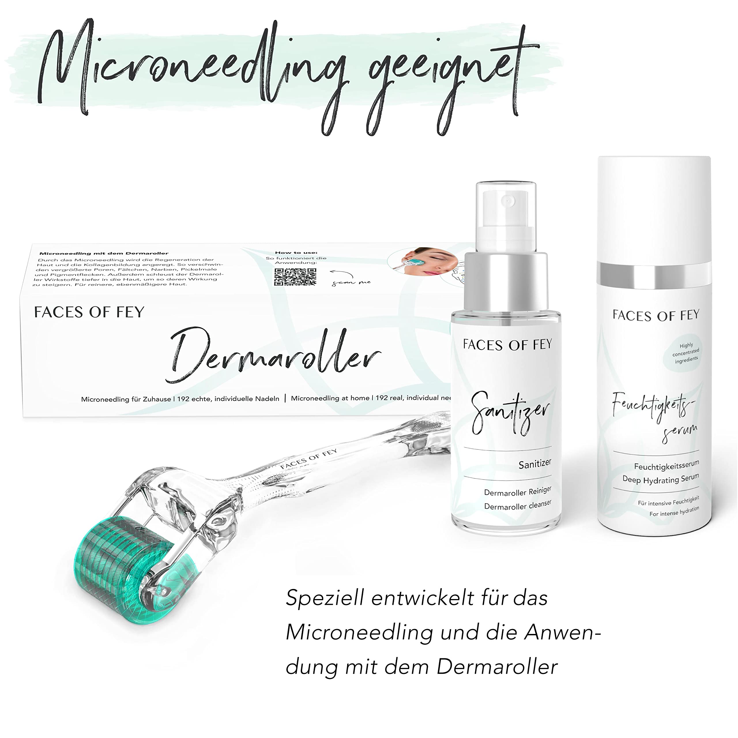 Hyaluron Serum FACES OF FEY für Microneedling & Dermaroller - Deep Hydrating Serum - hochkonzentriertes Hyaluronserum mit 9-fach Feuchtigkeitskomplex - Veganes Feuchtigkeitsserum - 50ml