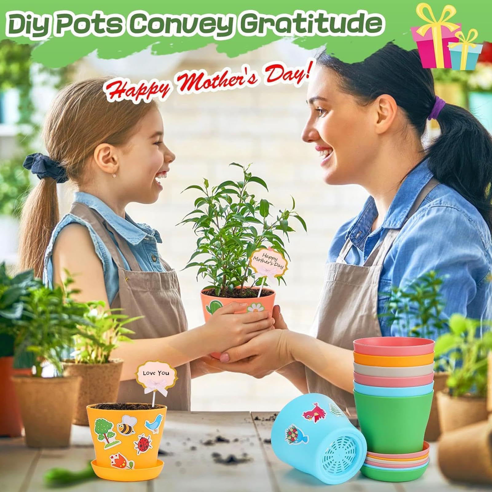 doniczka ogrodowa DIY Zabawne Kolorowe Upominki na Przyjęcia