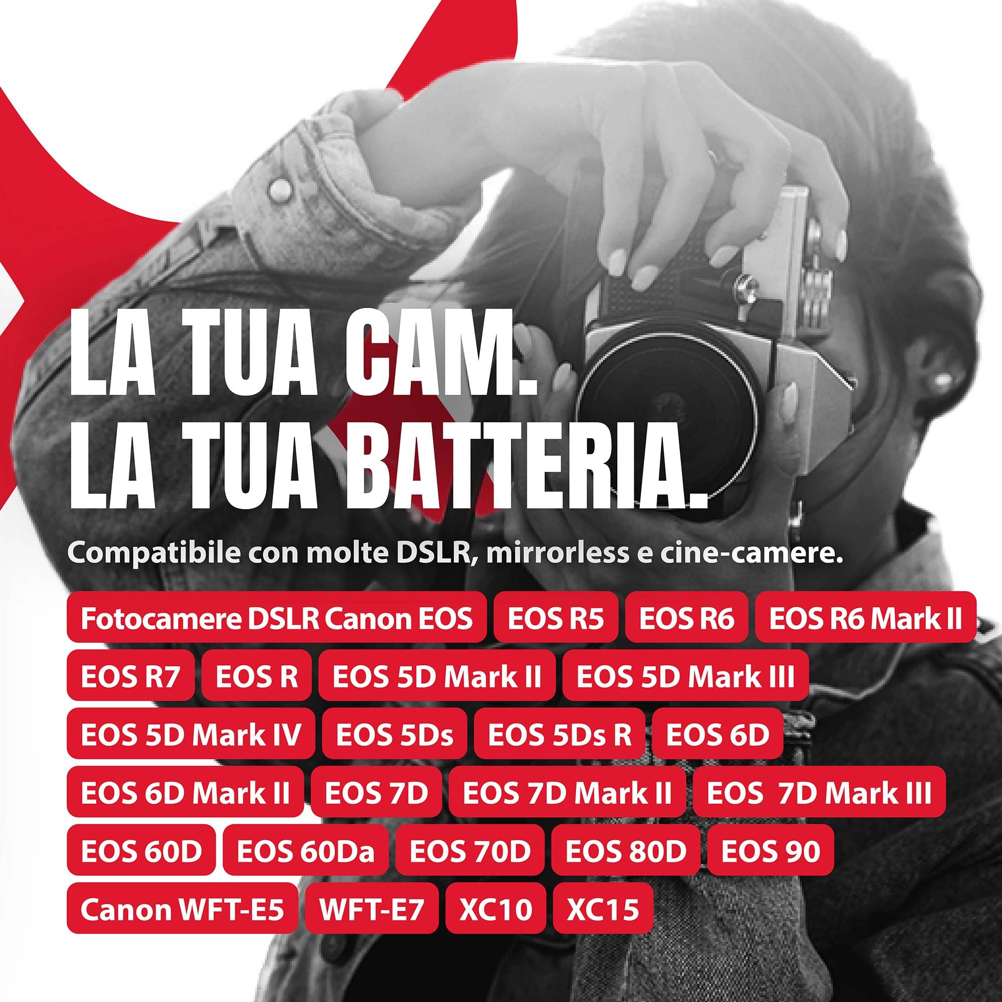 Baxxtar Pro LP-E6NH Batteria 2600mAh con chip informativo – Ricambio per Canon LP-E6NH LP-E6N LP-E6 – per EOS R5 R6 R6 II R7, 5D Mark II III IV, 5DS, 6D, 7D, 60D 70D 80D 90D, XC10 XC15 – riserva pro