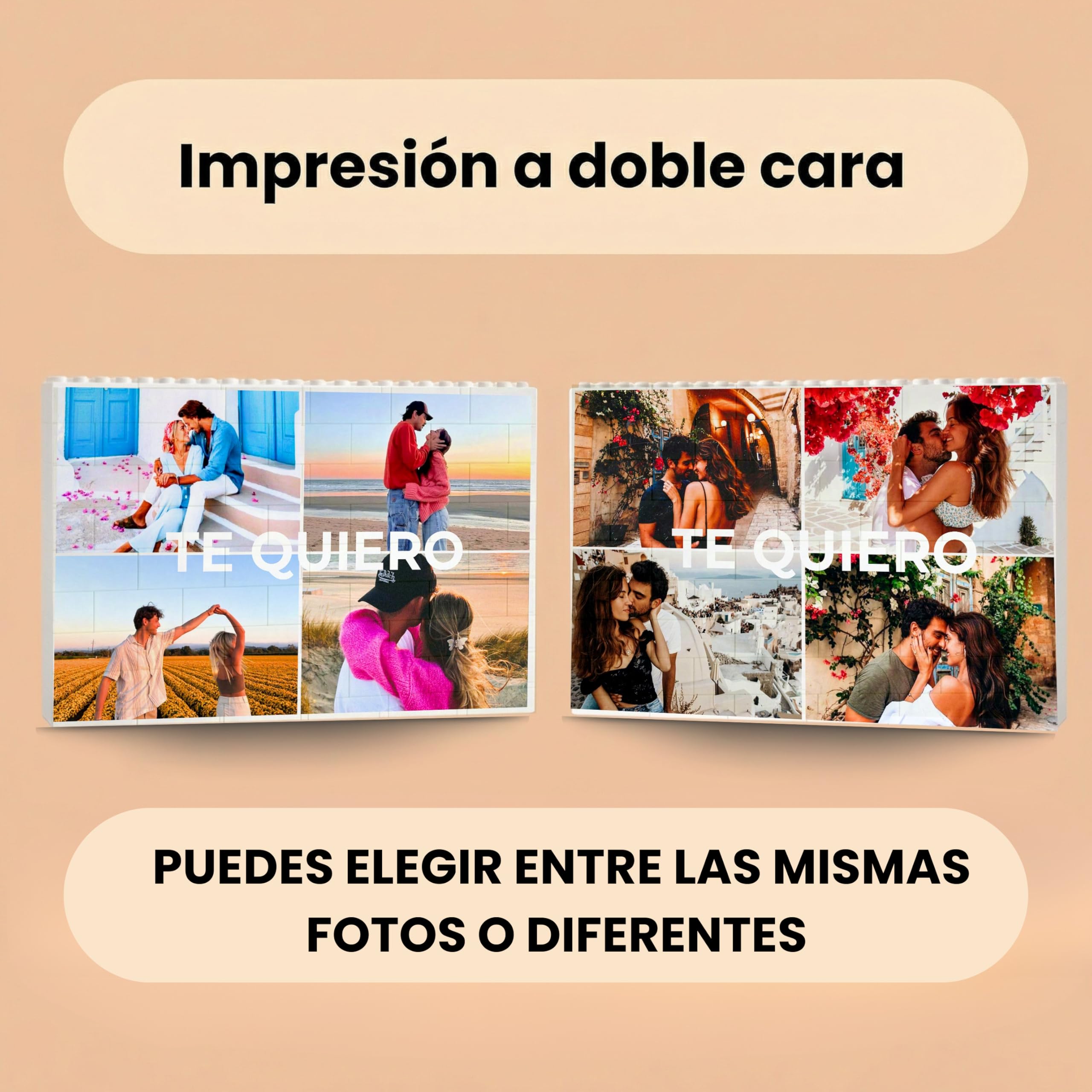 Cristal Plaque - Puzzle Personalizado con Foto y Texto | Rompecabezas de Bloques Apilables Premium | Regalo Original para Pareja, Familia y Amigos | Decoración Interactiva para el Hogar — view 4