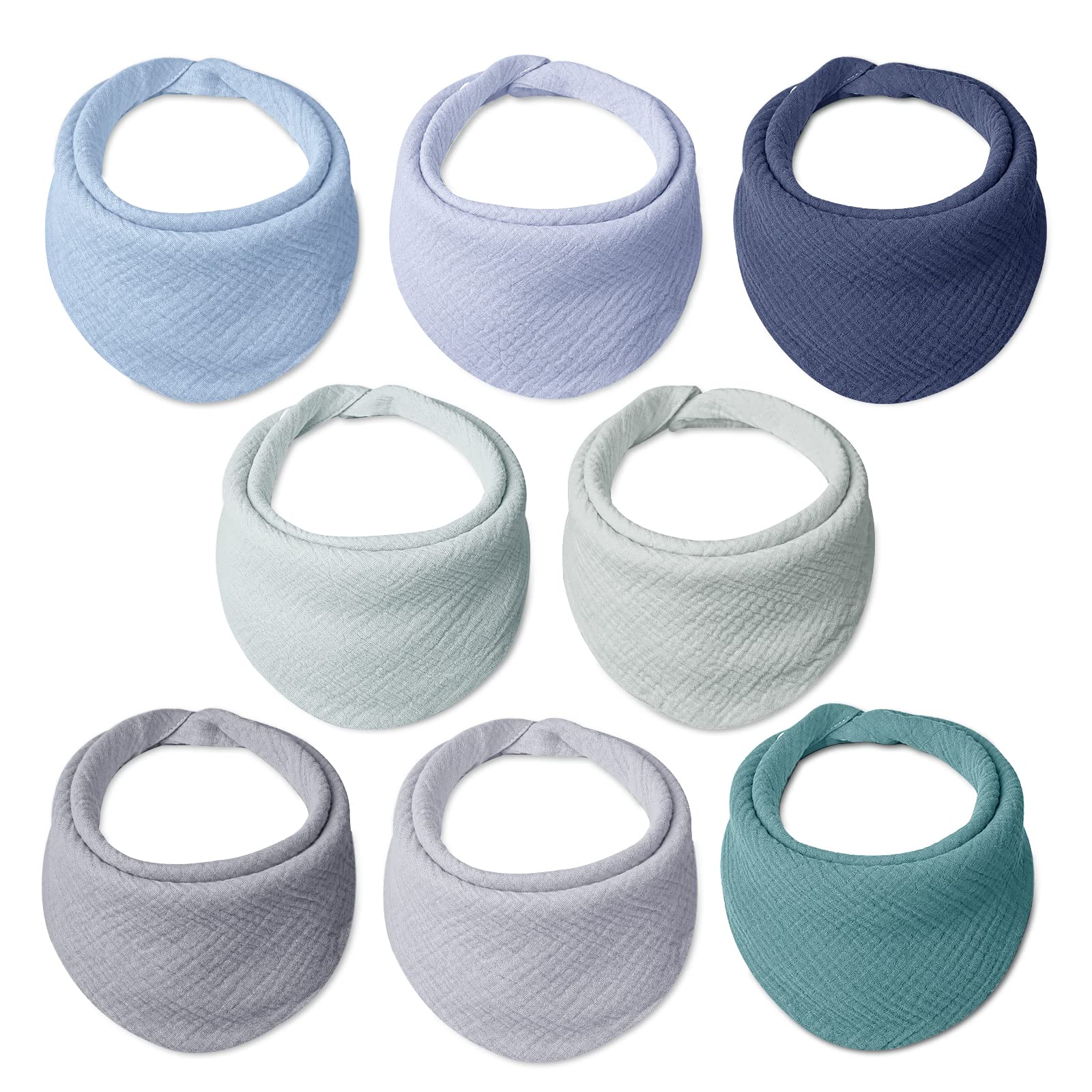 lulumoon Lätzchen Baby Absorbierende Dreieckstuch: 4-lagiges Verdicken Musselin Halstuch baby - Großformatig Quadratisch Ersetzt Waschlappen Baby