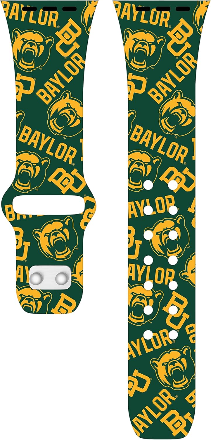 AFFINITY BANDS Baylor Bears HD Combo Package Compatible with Apple Watch and AirPods Gen 1 & 2 (42/44/45/49mm (46mm Series 11) Long Random)