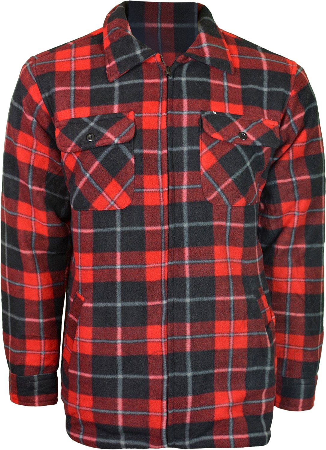 SLK Kentex Online Mens Padded Shirt Polar Fleece Lined Thick Work Shirts Winter Warm (Medium, Design - 4)