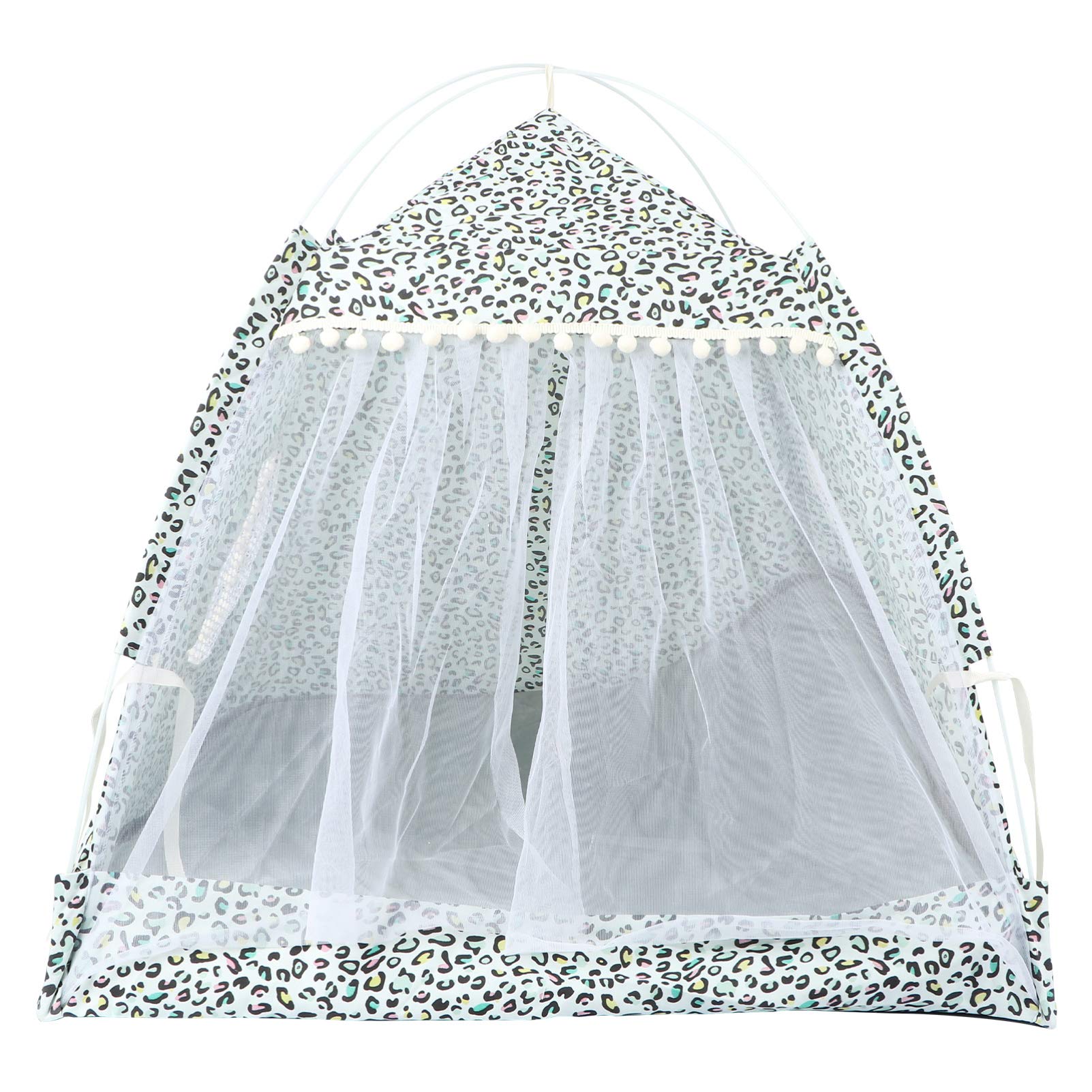 balacoo Pet Tent for Cats Dogs Indoor Outdoor Dog Bed Tent Washable Floral Design Playhouse for Your Pets