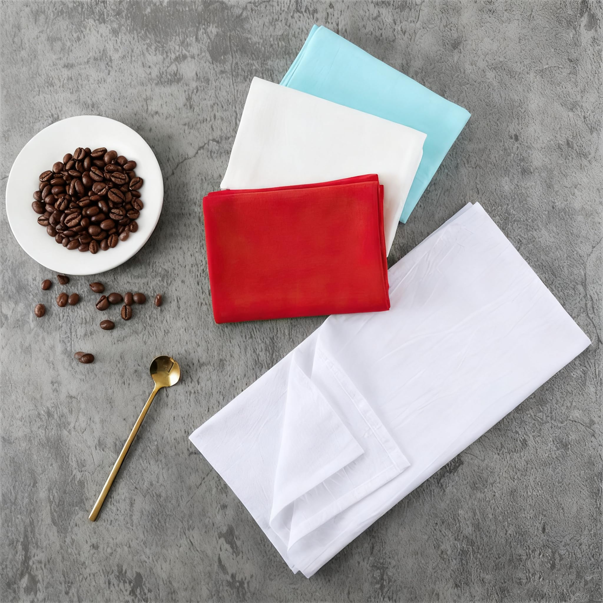 Clothewell - Paños de cocina 100% algodón, paquete de 6, paños de cocina altamente absorbentes, paños de cocina de algodón liso para secar y limpiar, 50 x 70 cm (beige)