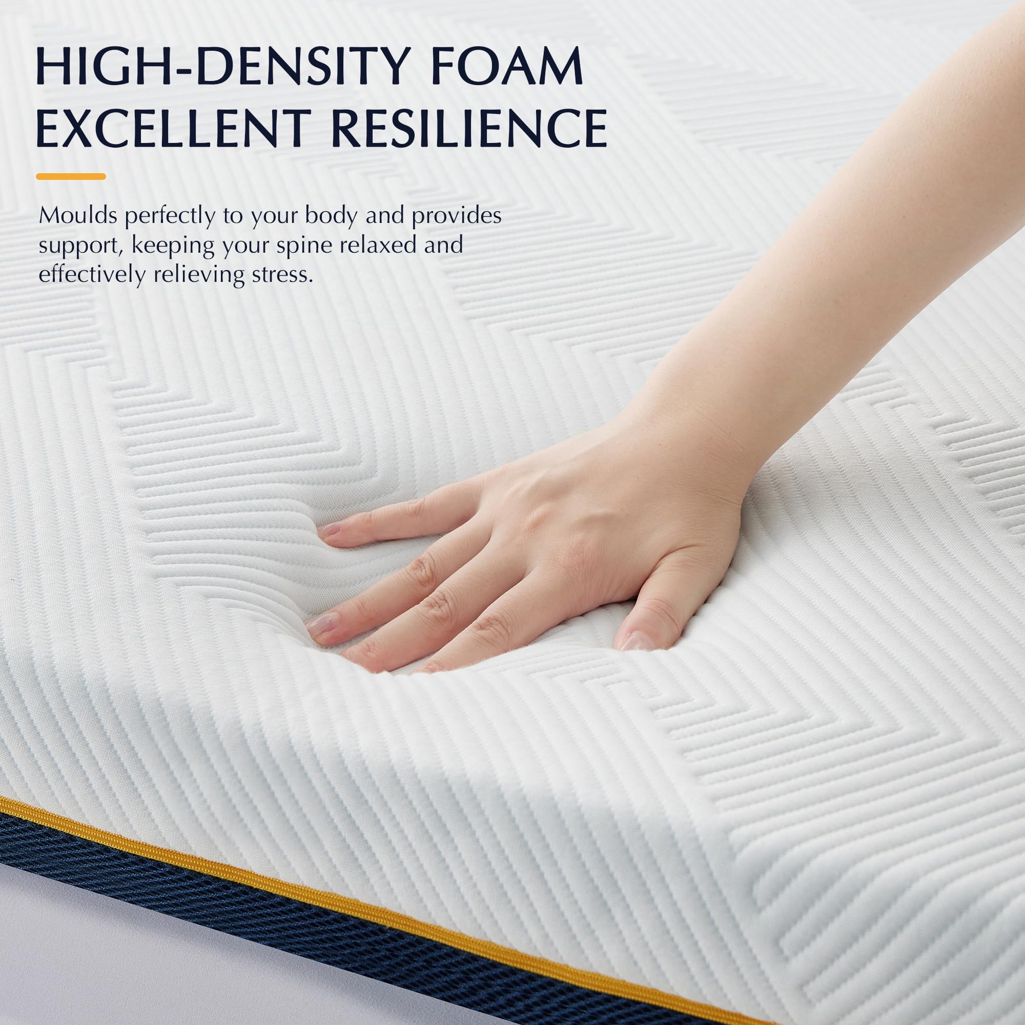 Surmatelas Mémoire de Forme 90x190CM, en Mousse de Gel de Haute Densité