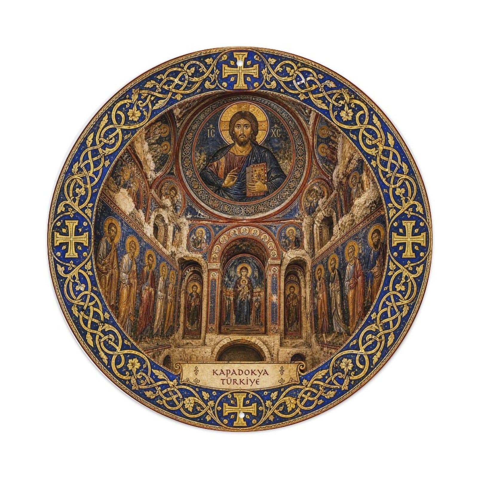 Cappadocia Cave Church Turkey Heritage Manuscript Metal Tin Sign