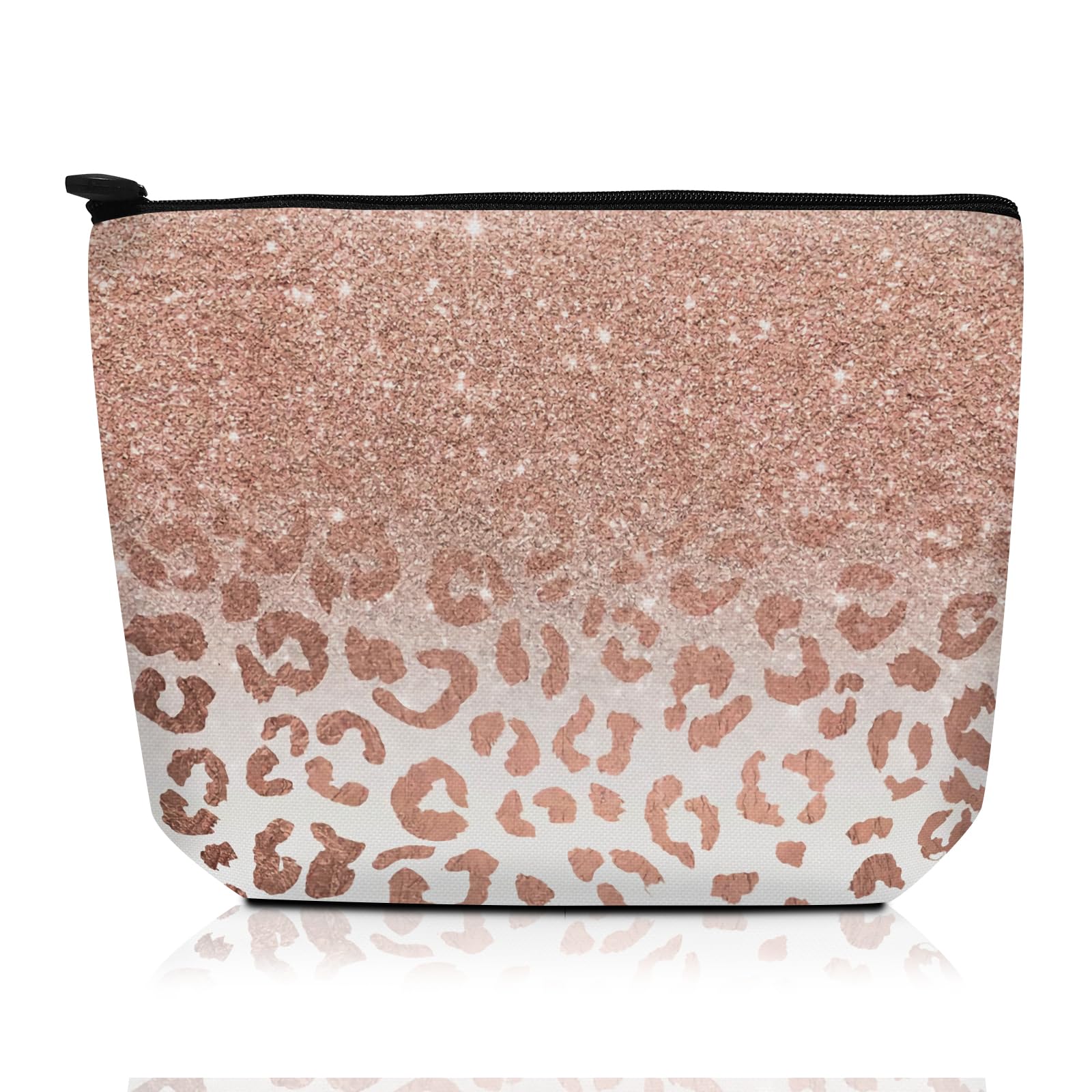 ADQWIOVL Cosmetic Bag Makeup Bag, Birthday Gifts for Women Mom, Cute Canvas Toiletry Bag, Durable Travel Toiletry Makeup Organizer Zipper Pouch,