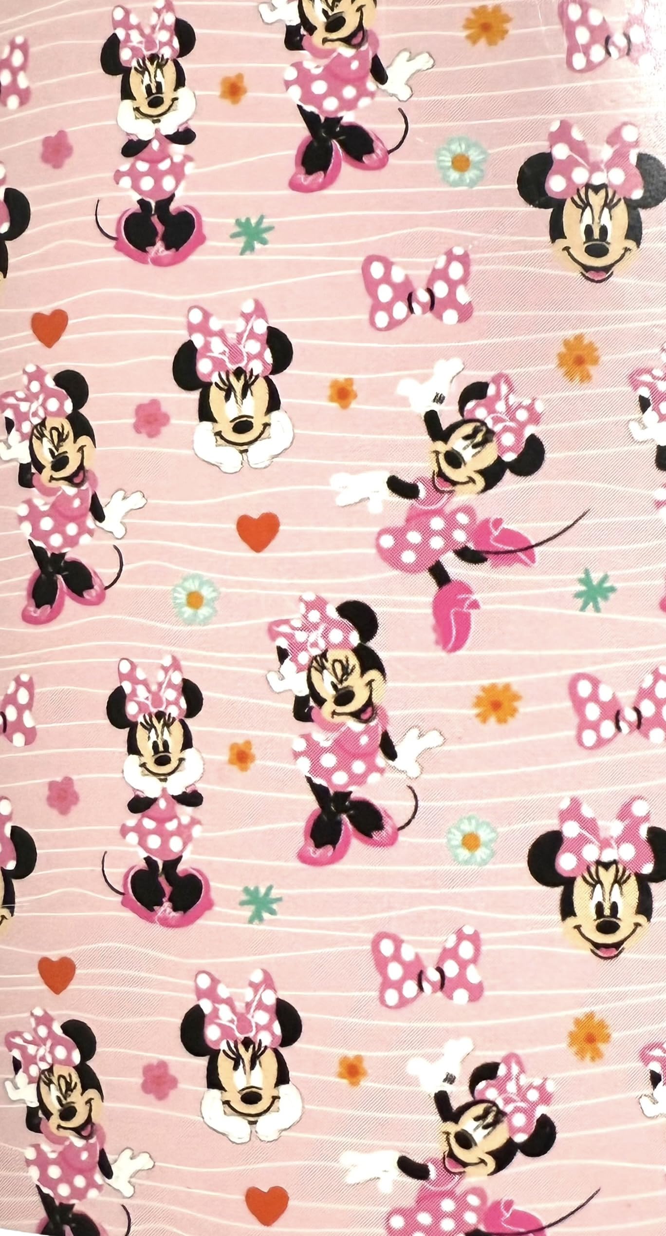 Disney Minnie Mouse Flannel Throw Blanket, Pink and Mint, Decorative Hearts and Flowers Design, 40x50 Inch