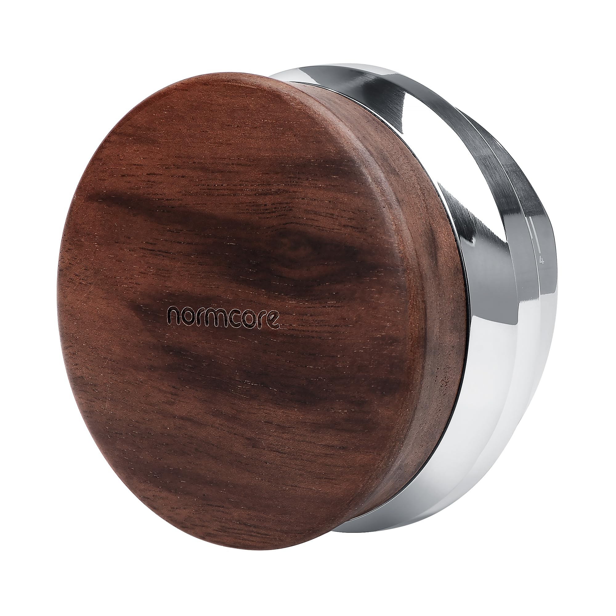 MOJAE Distributeur d'expresso 58,5 mm Outil de distribution d'expresso, distributeur de café à profondeur réglable avec poignée en bois de noyer, convient pour porte-filtre de 58 mm