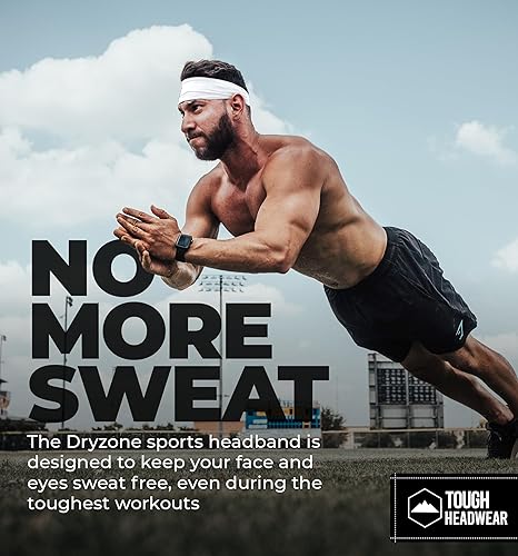 Vista 75 de Tough Headwear Tough Outfitters Headband for Men - Mens Headbands - Working Out Sports Performance Head Bands - Athletic Cycling Running Sweat Band