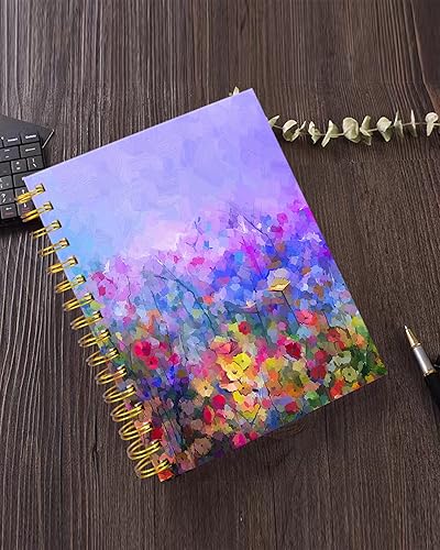Miniatura 10 de iampanda Cuaderno de diario en espiral, encuadernación fuerte de doble alambre con papel de primera calidad para niñas y mujeres, 60 hojas de flores