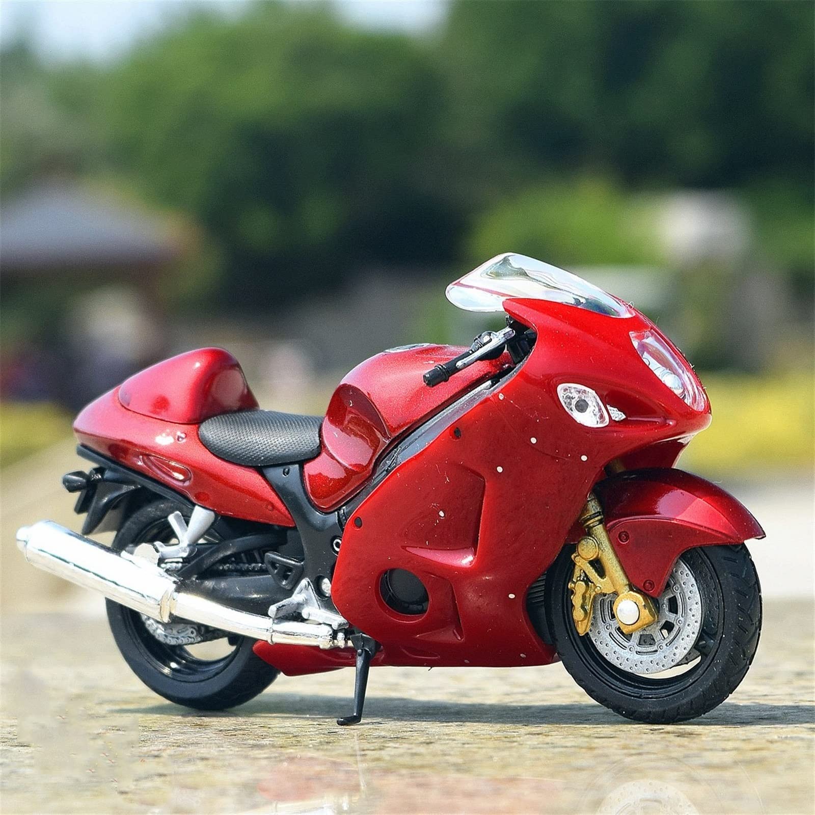 SEYXF Motorbike Toy Toys Motorcycle Collection 1/18 for Suzuki Hayabusa GSX1300R Alloy Model Birthday Gift