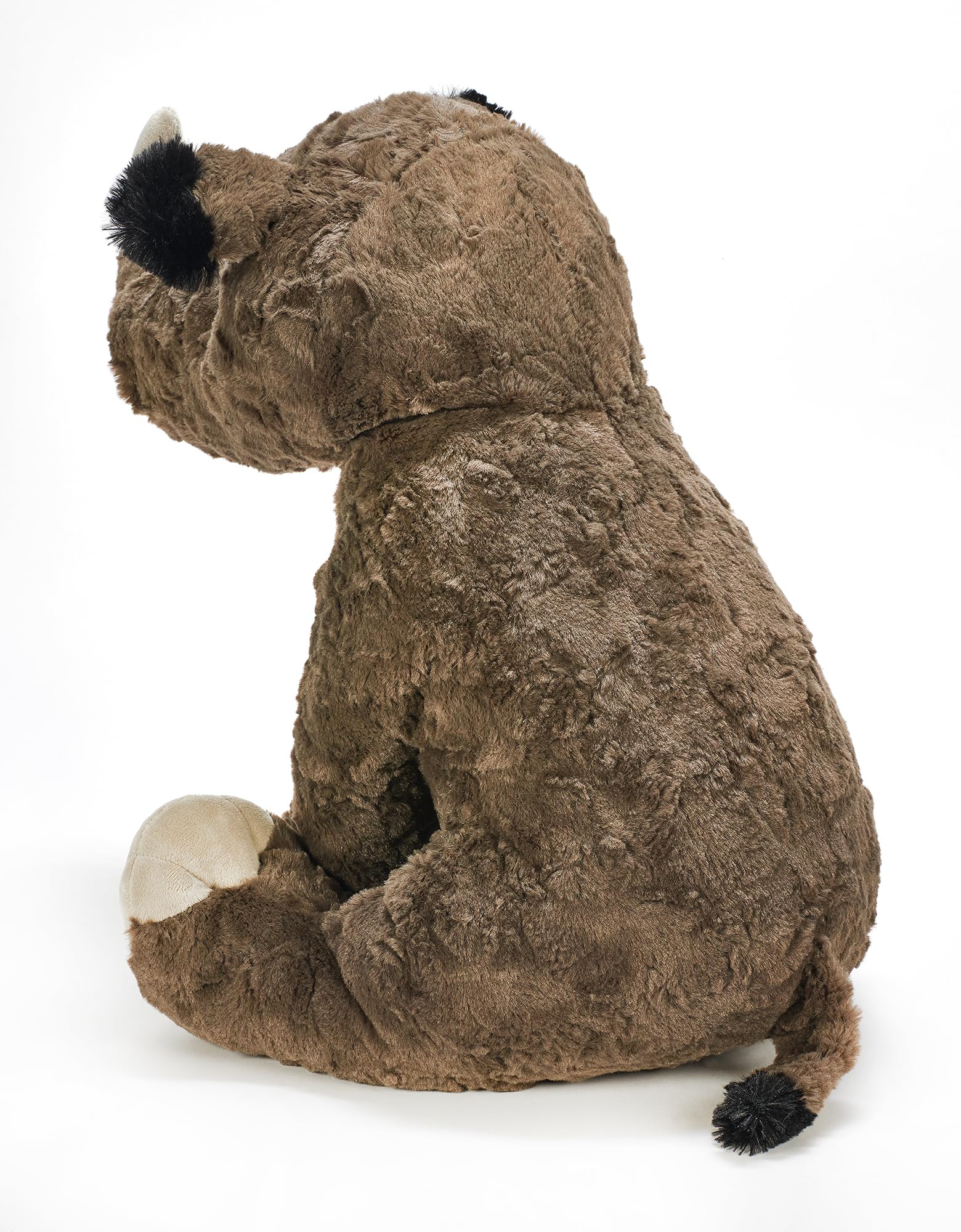 Jumbo Rhino Stuffed Animal - 20 Inch Textured Plush Toy For Kids