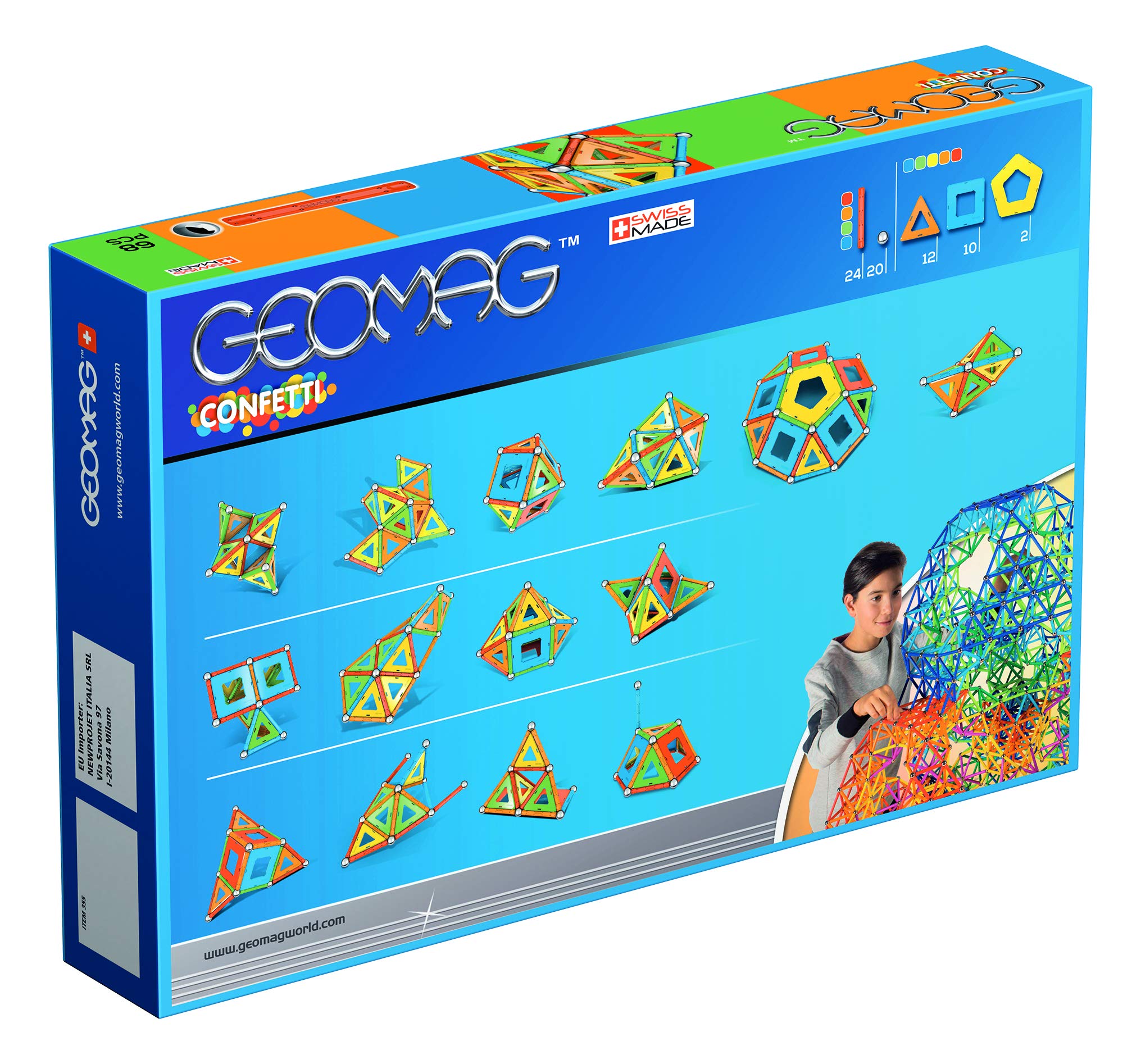 Geomag- Confetti Gioco di Costruzione Magnetico, Multicolore, 68 Pezzi, 355