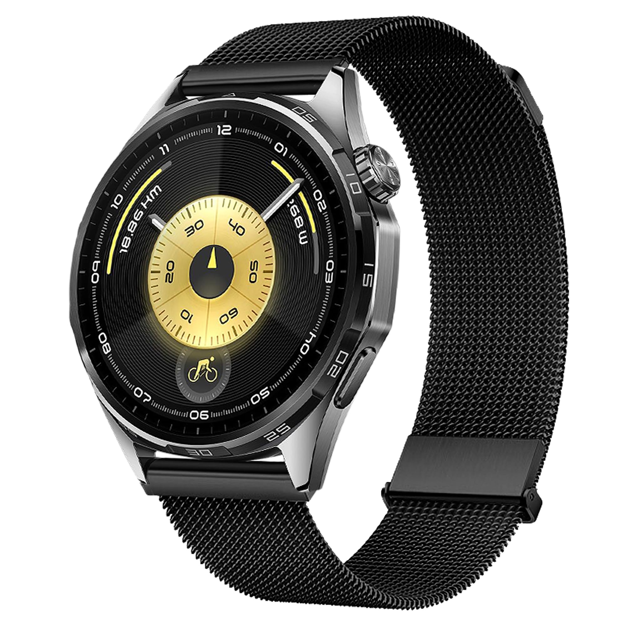 22mm Magnetic Mesh Straps Compatible with Huawei Watch GT 6/5/4 Band,Stainless Steel Breathable Strap Compatible with Garmin Venu 4/3/2 Bands,Balance 2/1,Bip 6/5