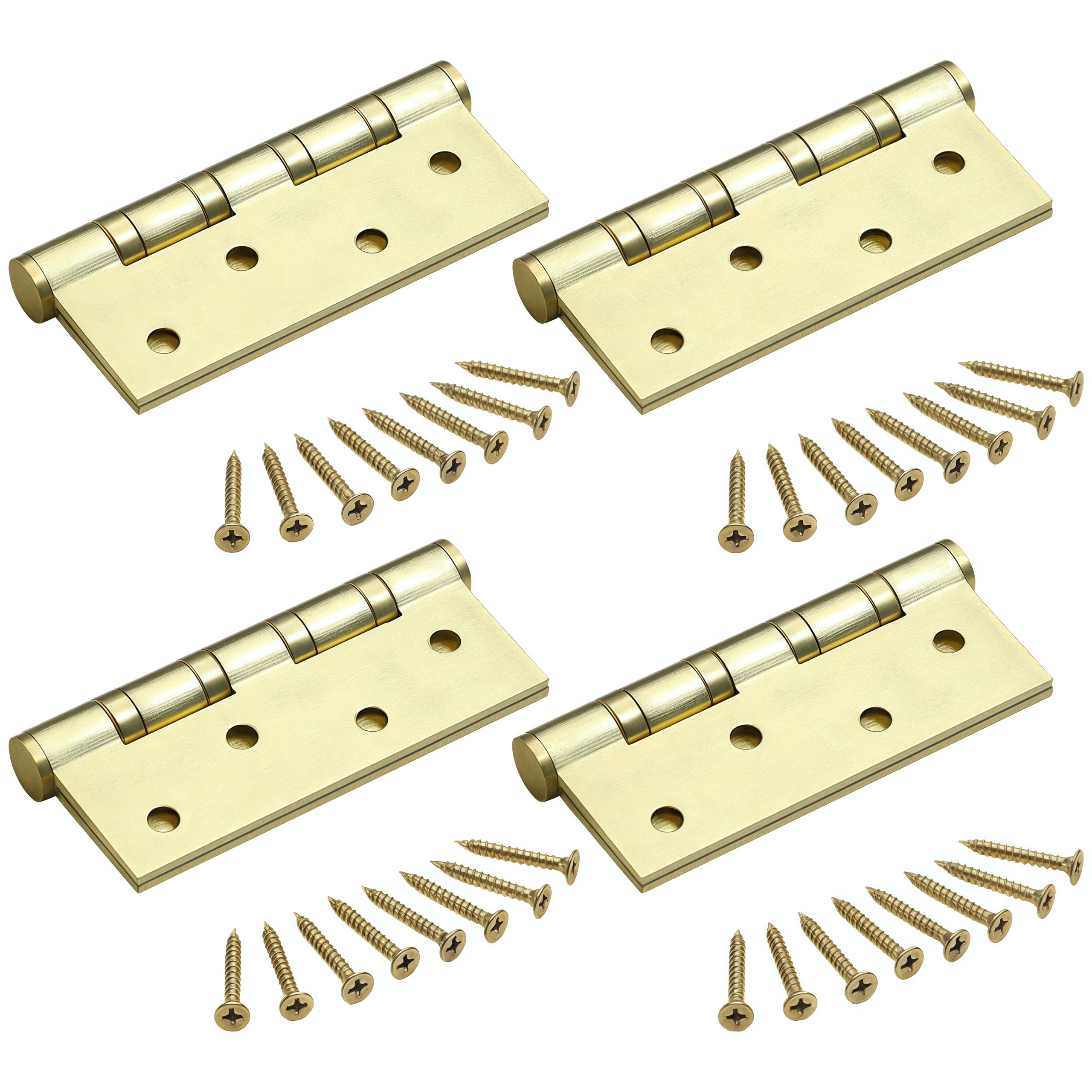 Hinges 4 Pack Stainless Steel Door Hinges Gold 4 Inch Casement Hinges