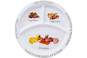 Bariatric Portion Control Nutritional Plates for Adults (2 Pack)